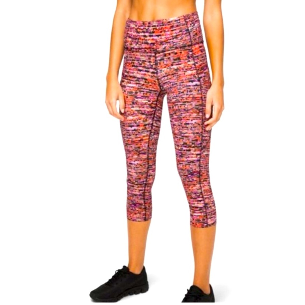 🍋 Lululemon 🍋 Fast and Free Crop II 19" *Nulux Multi